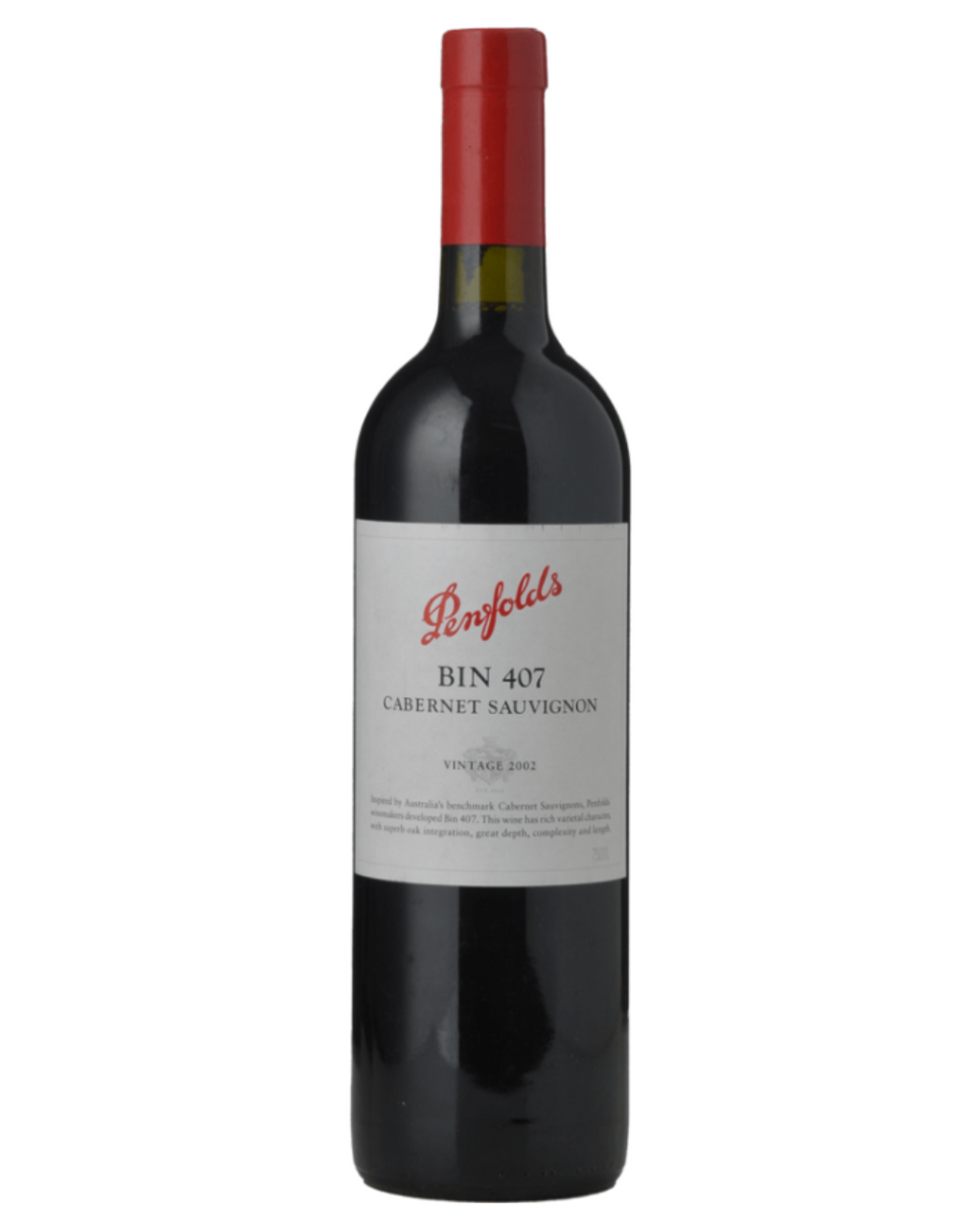 2002 Penfolds Bin 407 Cabernet Sauvignon 750ml