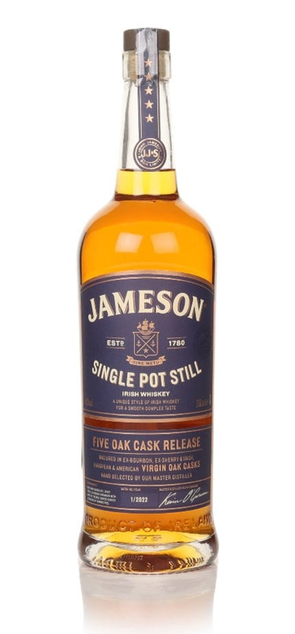 Jameson Single Pot Still - Five Oak Cask Release Whiskey 700ml